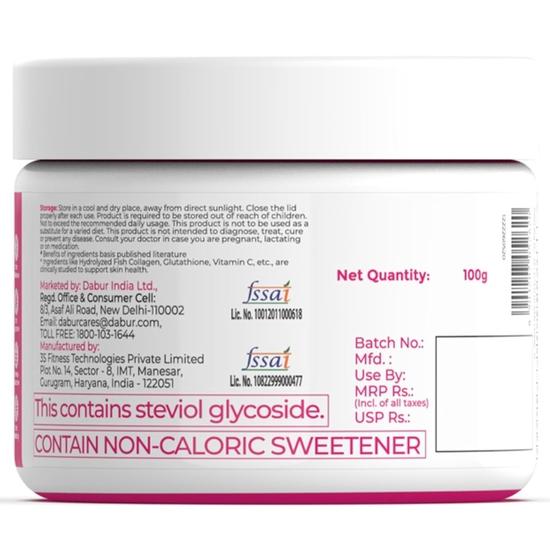 Siens By Dabur Hydrolyzed Marine Collagen- 100g and Hair, Skin & Nails (3 In 1 Gummies) - 30 Pieces