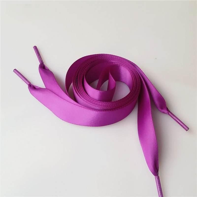 Ribbon Polyester Double Satin Wide Flat Shoelace Candy Color Fashion Various