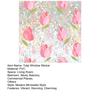 Tulip Flowers Window Clings Stained Glass Floral Window Privacy Film Pink Tulip Static Window Decals for Home Office Living Room