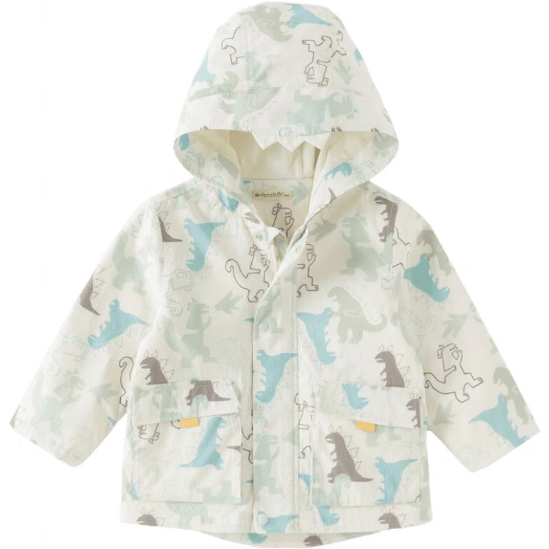 DAVE & BELLA Boys Dinosaur Print Hooded Spring Jacket 110cm