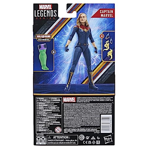 Hasbro Marvel Legends Series Captain Marvel, Marvel's 6-inch (15 cm) Action Figure, Ages 4 and Up, F3680, Authentic