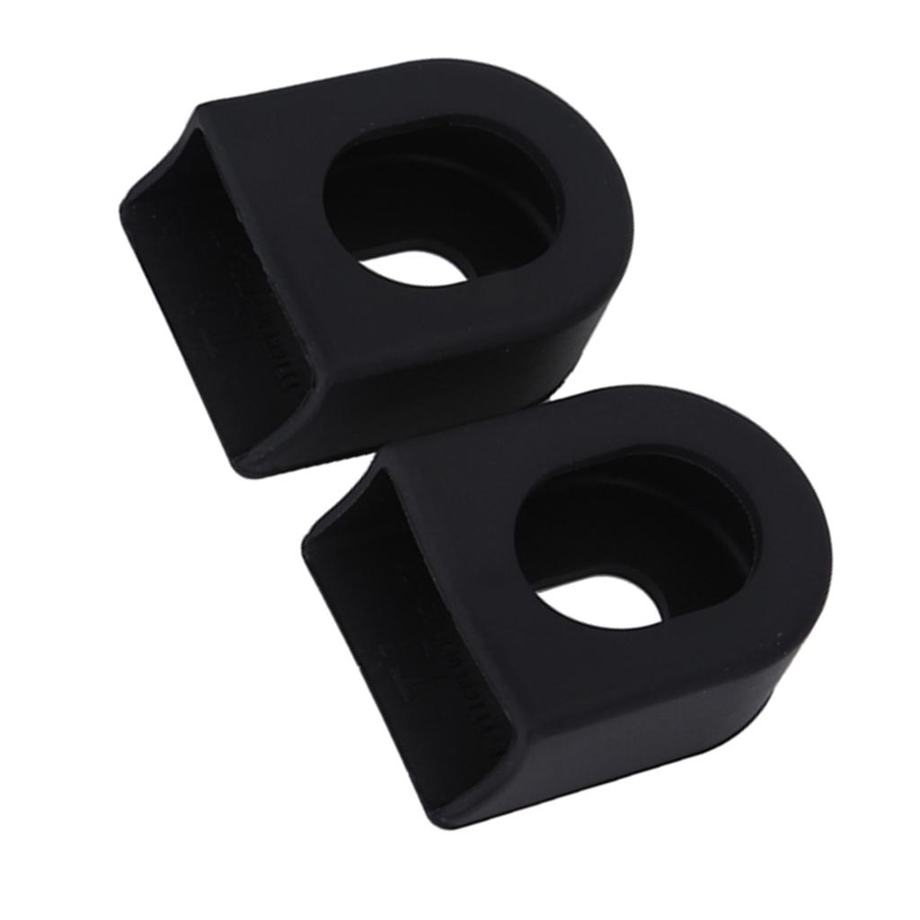 1 Pair 2 pcs Crank Arm Protective Soft Cover Sleeves Boots Bike Accessory (Black)