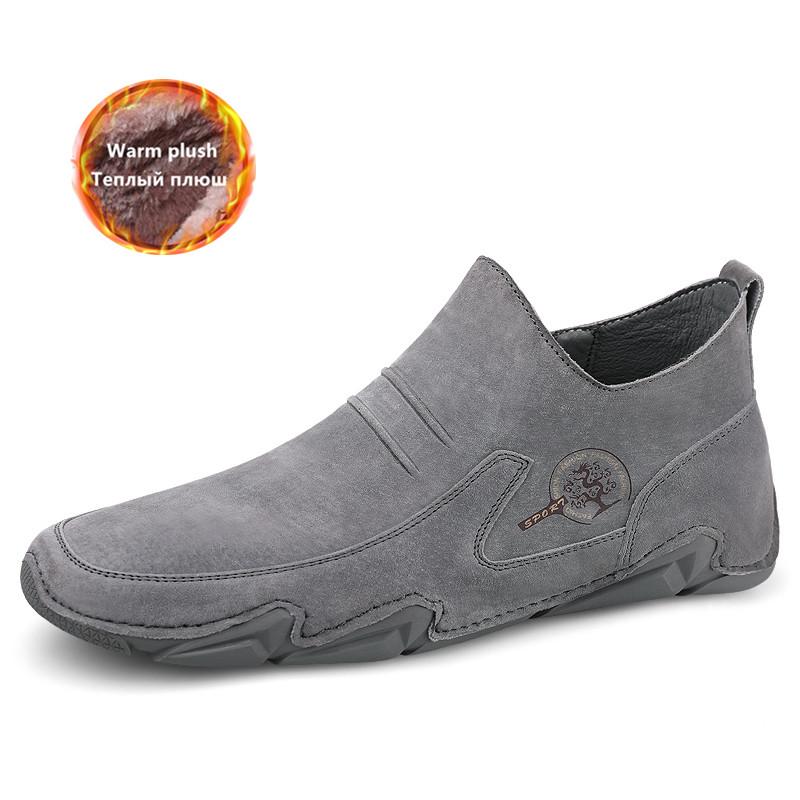 

Бренд Зимние Мужские Снежные Ботинки Высокое Качество Натуральная Кожа Мужские Ботильоны Теплый Мех Зимние Мужские Ботинки Мода Осень Мужская Обувь 38