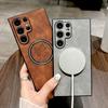 Retro Leather Case For Samsung Galaxy S26 S25 S24 S23 S22 S21 20 Ultra FE Note20 S 26 25 24 S24FE S25FE For Magsafe Cover
