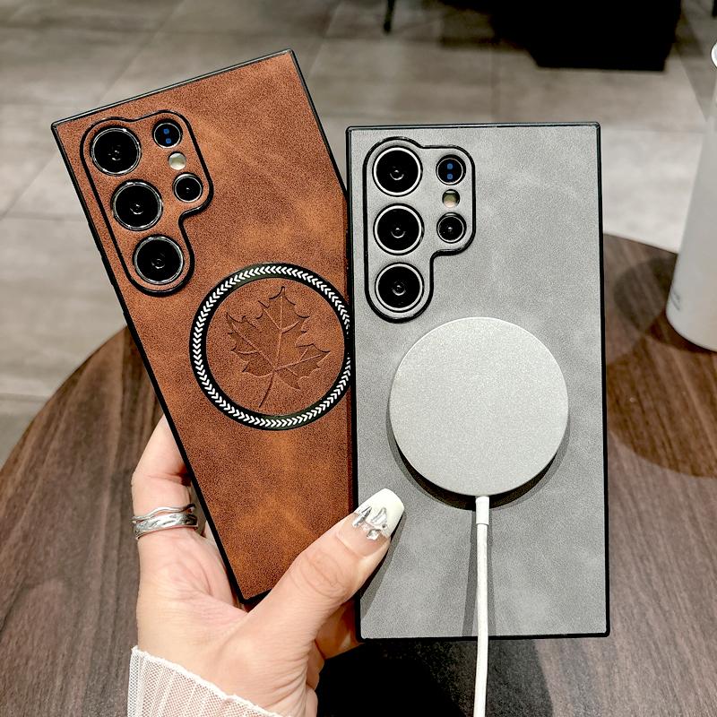 Retro Leather Case For Samsung Galaxy S26 S25 S24 S23 S22 S21 20 Ultra FE Note20 S 26 25 24 S24FE S25FE For Magsafe Cover