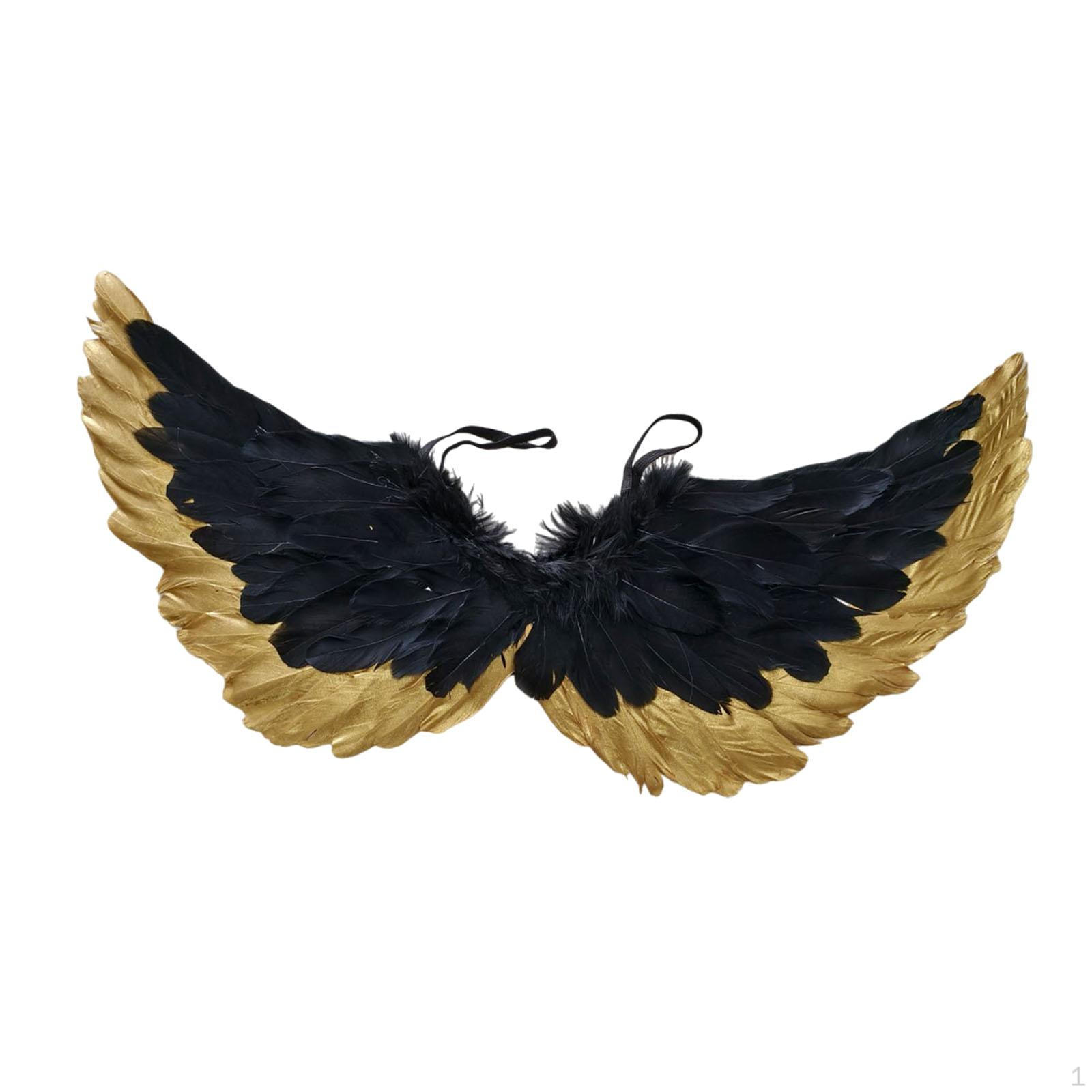 

Angel Wing Kids Cosplay 60x35cm Decoration Cute for Boys Girls Lovely Dress up чёрный
