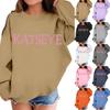 Kids Fashion Long Sleeve Printed Neck Sweatshirt for Boys and Girls Daily Wear