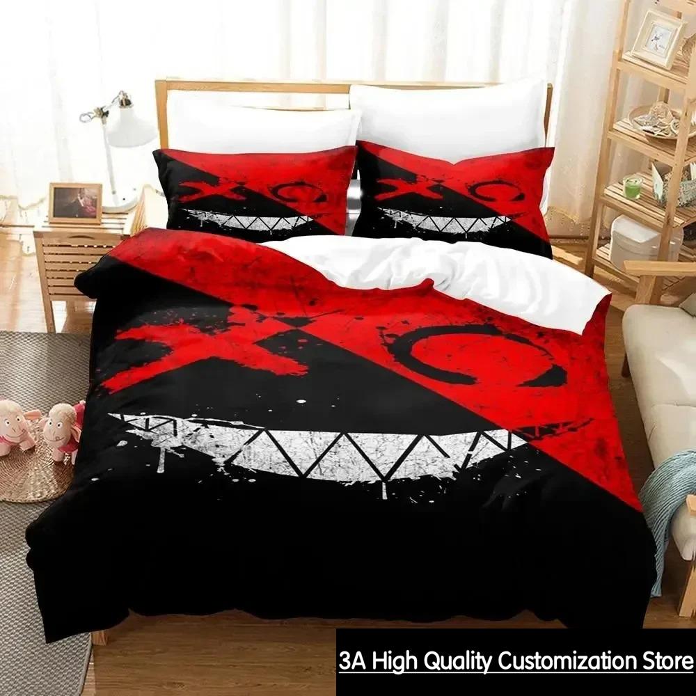 3D Print XOXO Devil Smiling Face Bedding Set Duvet Cover Bed Set Quilt Cover Pillowcase Comforter king Queen Size Boys Adult