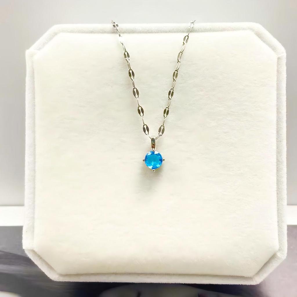 Summer Silver Series Titanium Steel Non-Fading Necklace for Women - Fashionable, Light Luxury, Niche, High-End