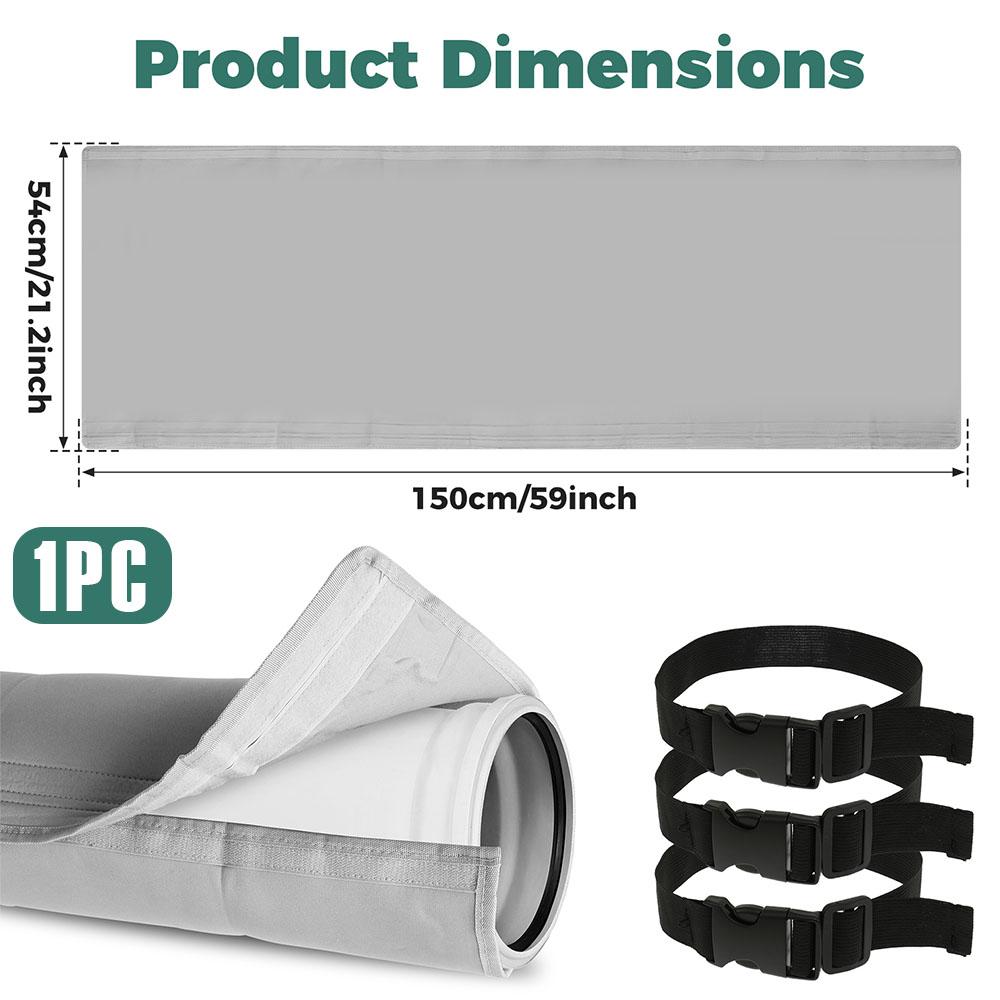 Universelle Klimaanlagenschlauchabdeckung Wickel Tragbare AC Schlauchisolierhülle mit Gummiband Verbessern Sie die Kühlleistung Zuhause