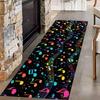 Piano Runner Hallway Rug, Black and White Piano Keyboard Notes Notebook Indoor Rug Non-Slip Washable Carpet, Dining Room Carpets