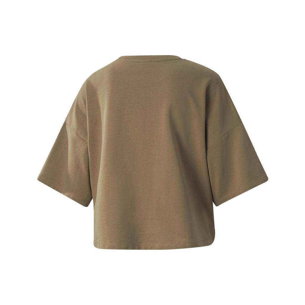 PUMA Infuse Oversized Short Sleeve T-Shirt Women Tops Khaki 535070-63