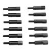 12PCS Mini Valve Cover Hex Bolt Stud Nut Set Black Replacement for Ford SB 260 289 302 351W Engine