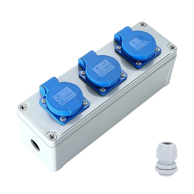 

220V 10A Outdoor Waterproof Multifunction Socket Box Outdoor Electrical Cover Wall Distributor Socket Easy to Use