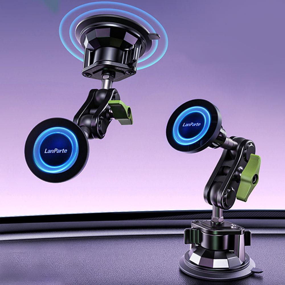 Magnetic Metal Phone Holder Vacuum Adsorption Cell Phone Car Mount Suction Cup Car Phone Mount for iPhone Samsung All Smartphone