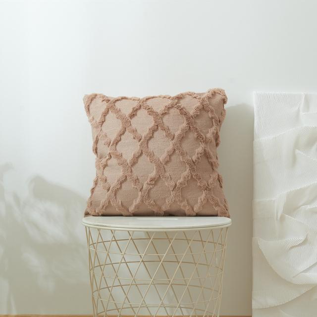 3D Rhombus Plush Pillow Cover Geometric Decorative Throw Pillow Case Soft Cozy Bed Sofa Cushion Cover Nordic Home Spring Decor