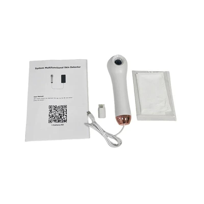 Multifunctional Scalp Skin Hair Follicle Detector HD Visual Skin Analyzer Machine Magnifier Dermatoscope Phone Tablet Connection