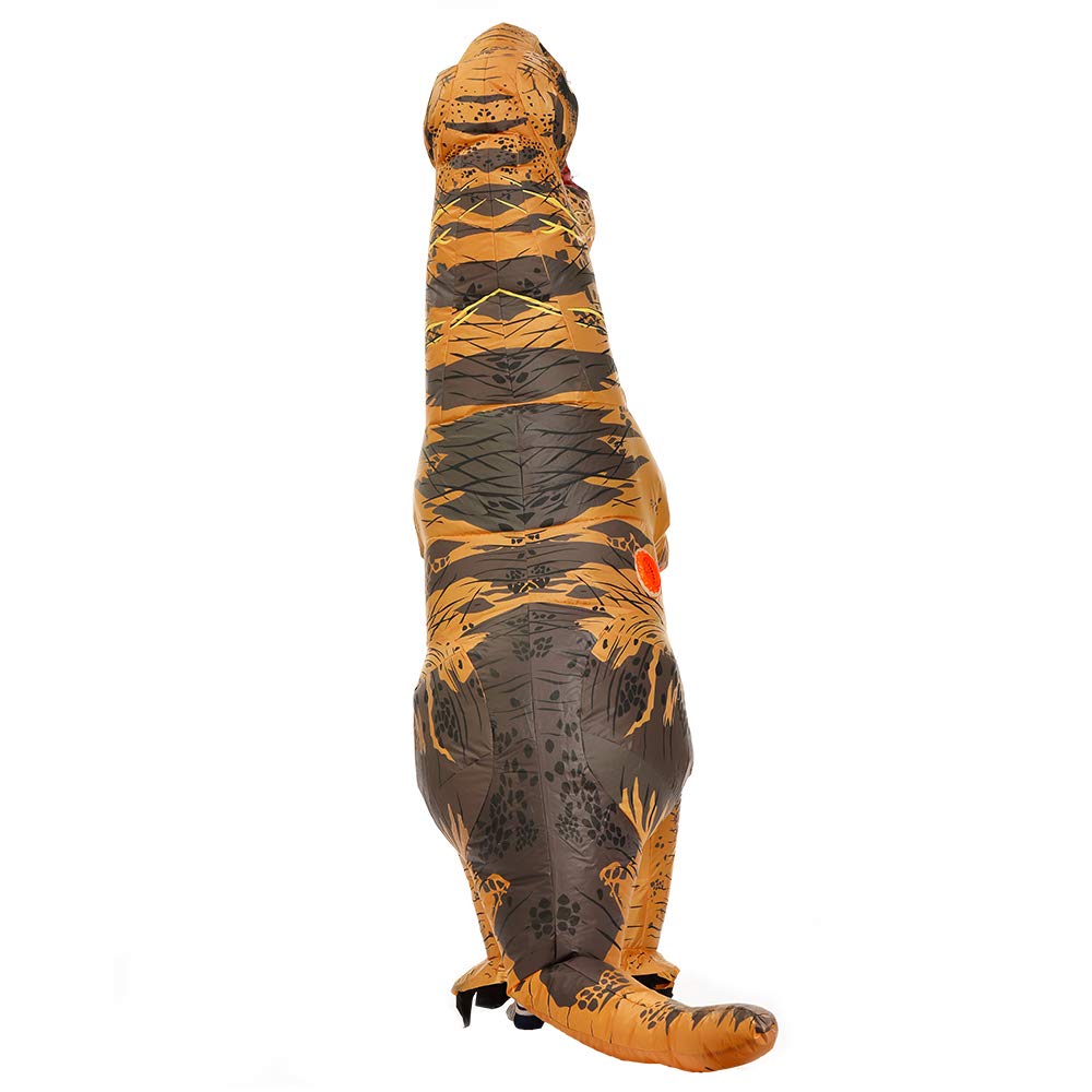 Rruonshully Dinosaur Kigurumi Halloween Dinosaur Rider Tyrannosaurus Monster Animal for Kids Kids' Costume, Costume, Costume, Brown, Rex, Inflatable,