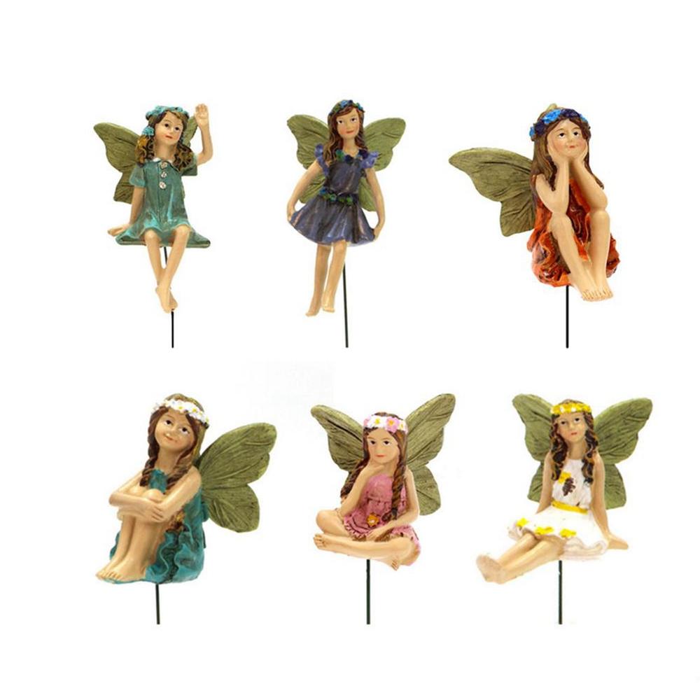 Home Decor Ornaments Plug In Miniature Fairy Garden Accessories Fairies Figurines Outdoor Decor