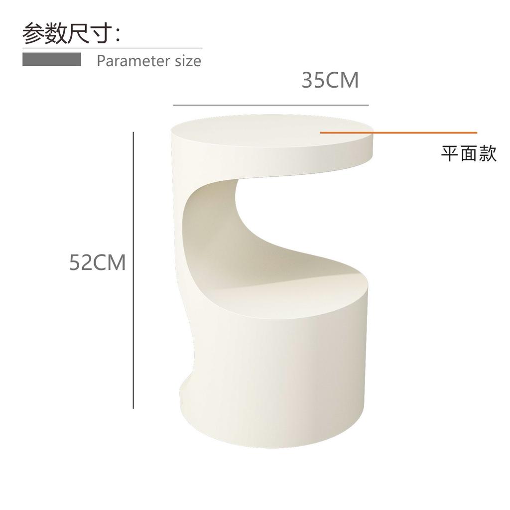 Iron Sofa Side Table for Living Room  Luxury Double-Layer Coffee Table Cylindrical Nightstand  Easy-Clean Bedside Cabinet