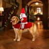 Dog Christmas Party Dress Santa Rider Costume, Outfit, Adjustable Closure, Funny Festival Pet Gift Apparel for Small to Medium Dogs, Holiday Cosplay,