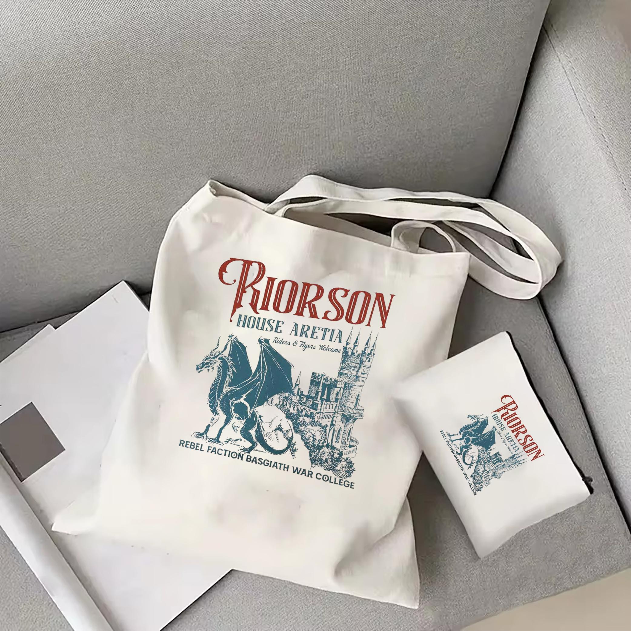 

Сумка-тоут Iron Flame Сумка-тоут Violet Sorrengail Silver One Dragon Rider Сумка-тоут WHITE