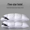 Luxury Durable Hotel Pillow: Neck Support, Non-Collapsing, Washable Feather Velvet