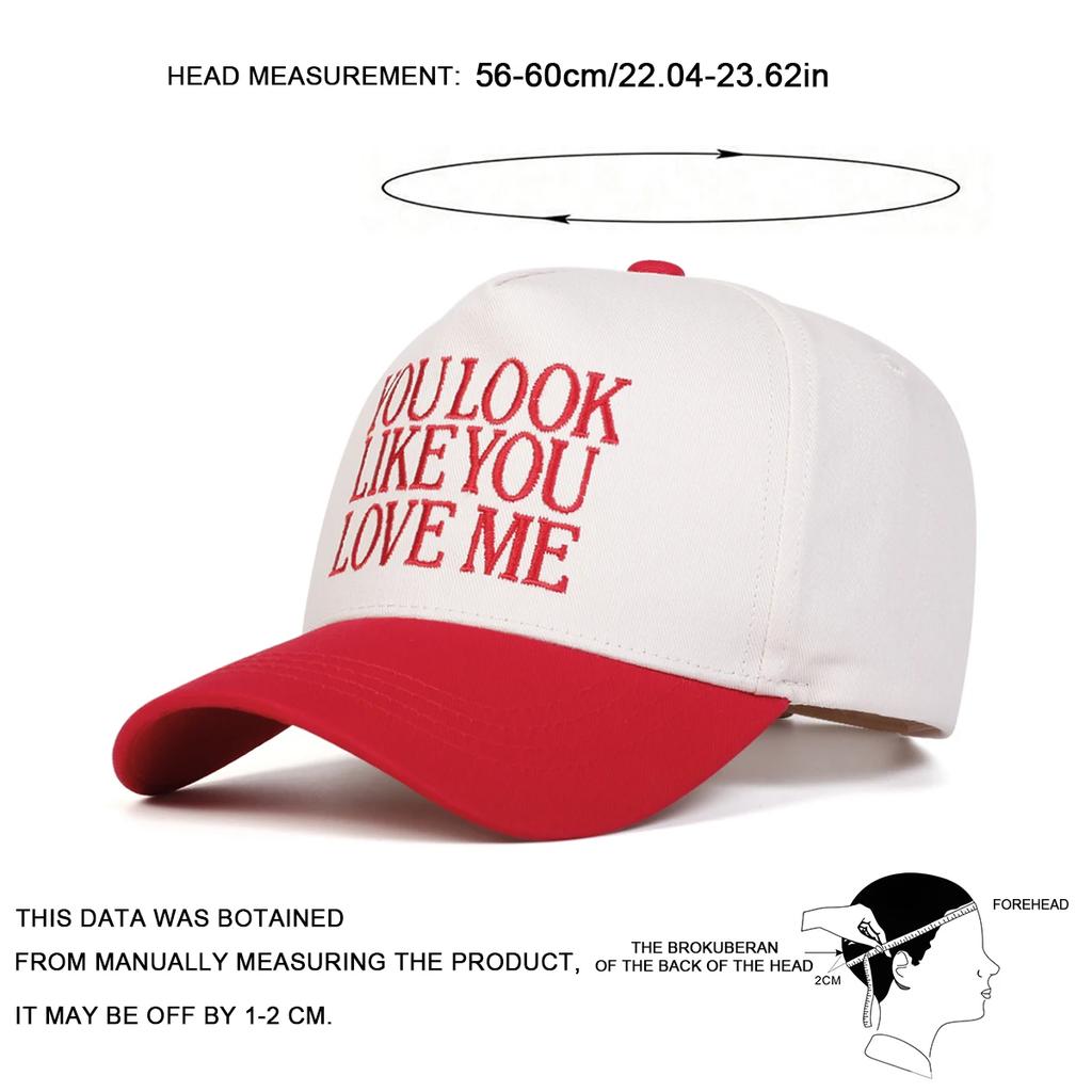 Unisex YOULOOK LIKE YOU Letter Embroidery Baseball Caps Spring Autumn Outdoor Adjustable Casual Hats Sunscreen Hat Sports Cap