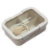 User Friendly Wheat Straw Lunch Box with Multiple Compartments Leak Proof Design Meal Preps Container for Office Meal Preps