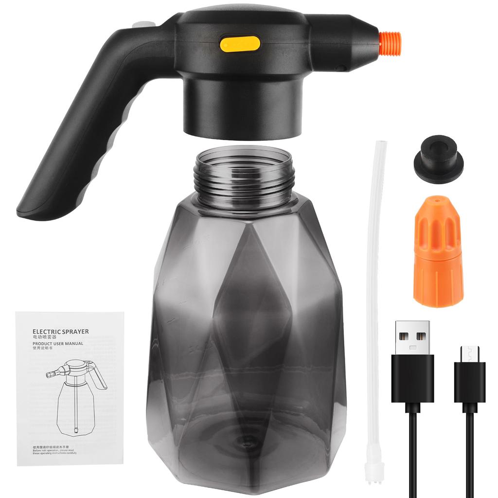 2L Rechargeable Handheld Sprinkler Electric Sprayer Watering Can Atomizing Watering Bottle Water
