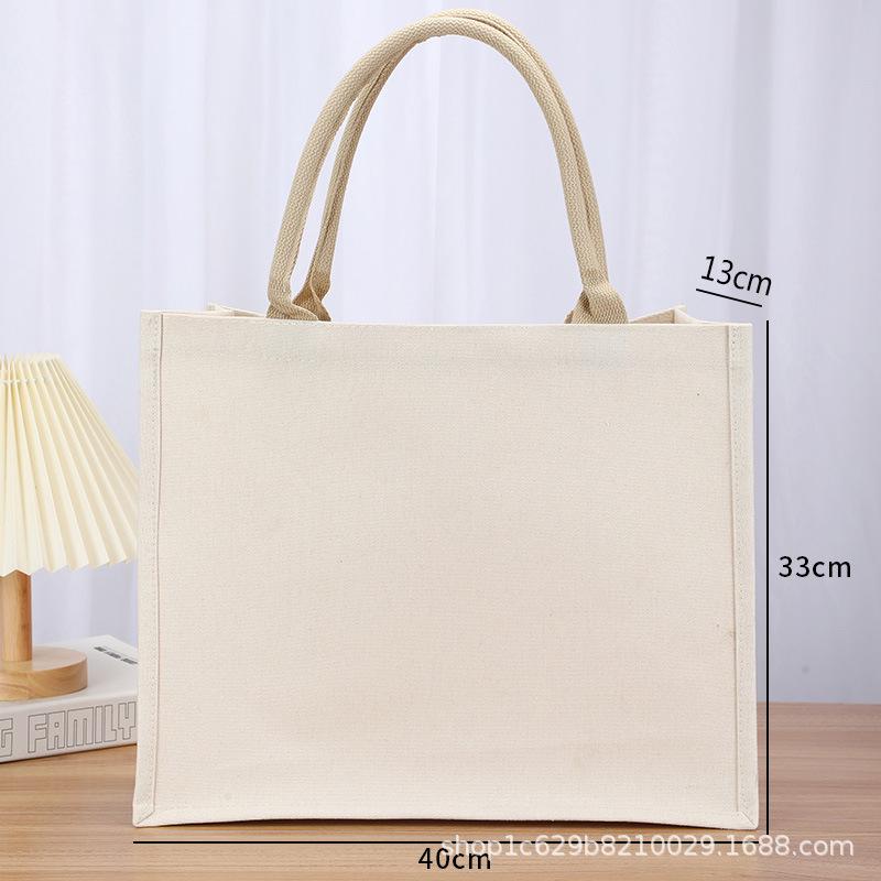 In-Stock 3D Splash Ink Canvas Tote Bag - DIY Handheld High-End Feel