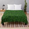Vibrant Grass Texture Pattern Background Throw Blanket