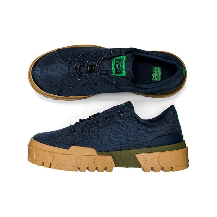 ONITSUKA TIGER Hmr Peak Lo Bequeme Rutschfeste Verschleißfeste Erhöhte Höhe Low-Top Skateschuhe Unisex Sneaker Denim-Blau 1183B534-400