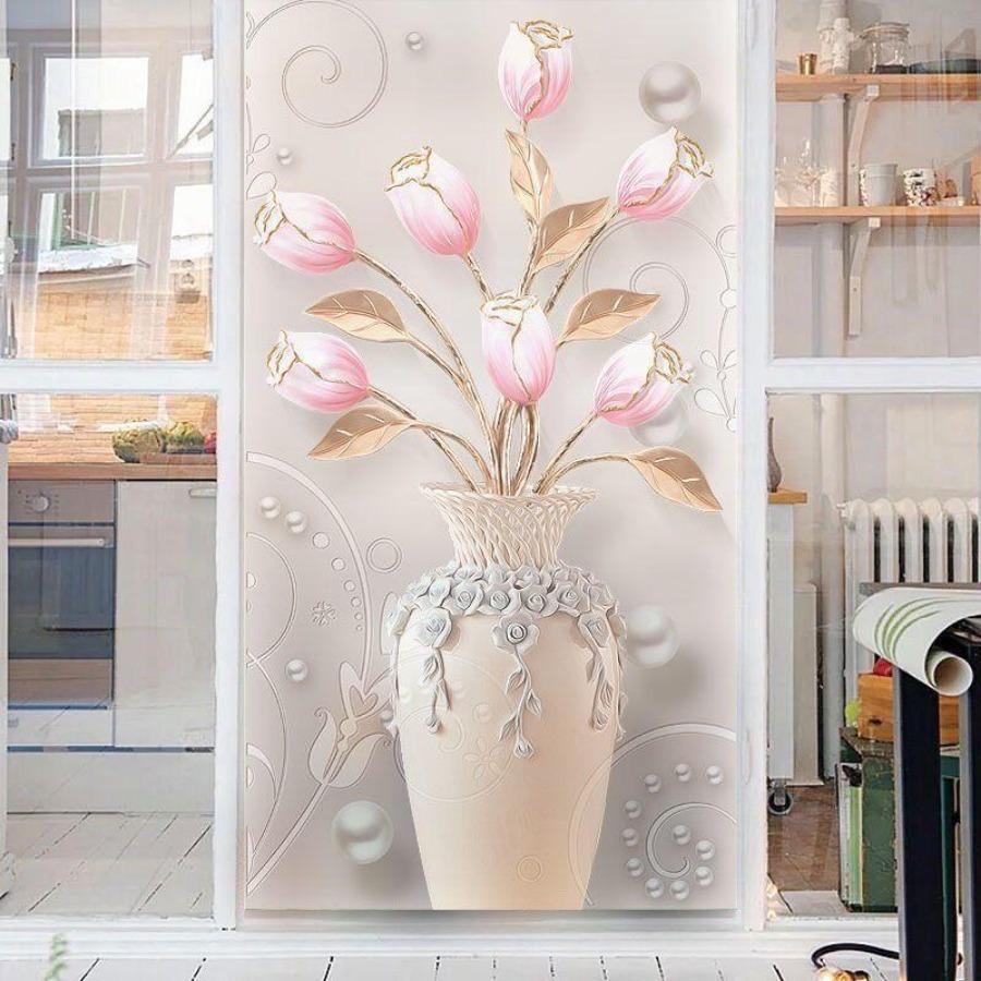 Autocolante de sticlă pentru baie Bai translucid Opac Anti-transparent Fereastră de balcon Opac Film de sticlă mată Anti-peep