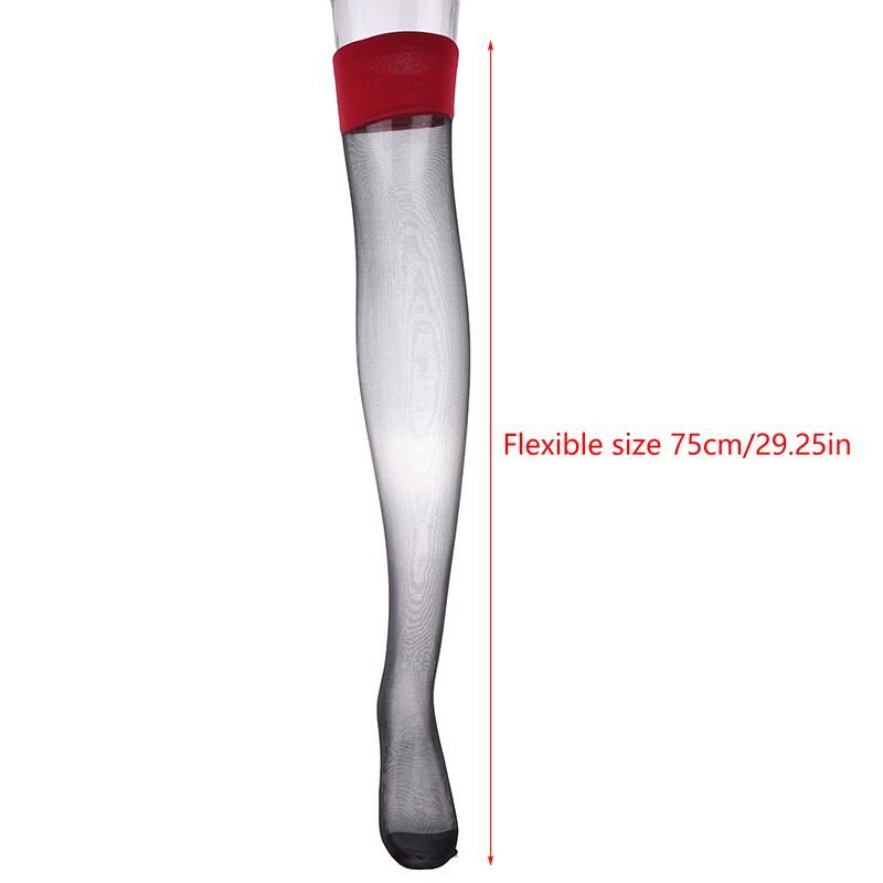 1Pair Ultra Thin Nylon Long Socks Stockings Transparent Thigh High Stockings Women Girls Knee High Socks