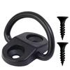 Compact Car Trunk Base Fixing Ring Screw Threaded Cargo Tie Down Anchor Luggage Holder Universal Fit Design Black Plastic Metal