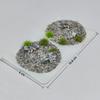 Round Model Layout Decals Stone&Grass Landscape Stones Sticker  For Miniature Gaming