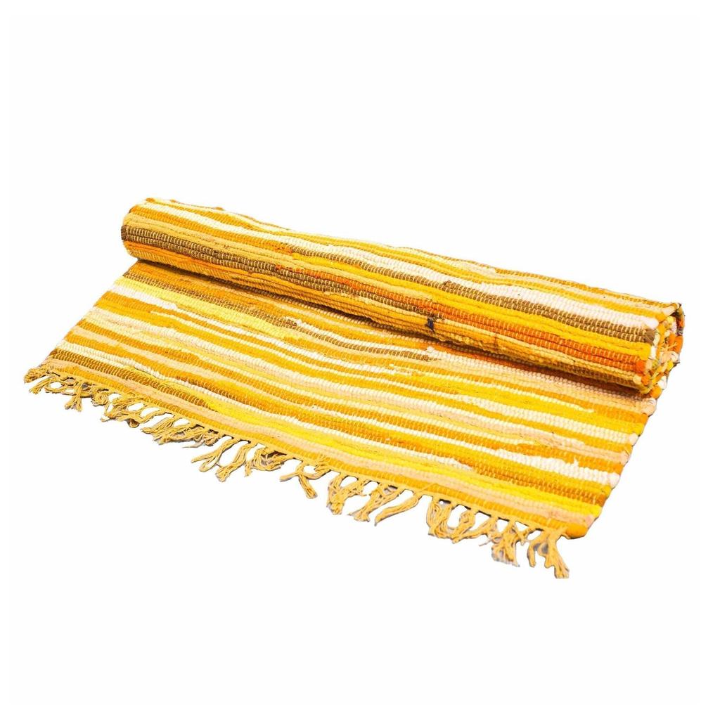Rag Rug 150x90cm - Sunrise Orange