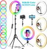 16cm 11 Zoll LED Selfie Ringlicht Runde Ringlampe mit Handyhalter Fotografie Fülllicht mit Stativ für Youtube Live-Video