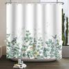 Spring Shower Curtain Green Leaf Floral Curtains For Bathroom Vines Butterfly Baththb Waterproof Polyester Bathroom Curtain