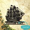 Unique Custom Pirate Ship Metal Wall Art Personalized Maritime Sign Home Decor
