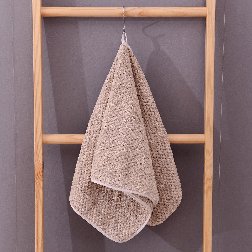 

Чистый полиэстер трикотажное коралловое флисовое полотенце с ананасовой сеткой большое банное полотенце мягкое водопоглощение без выпадения волос вышивка Douyin утолщенное 70*140 верблюд