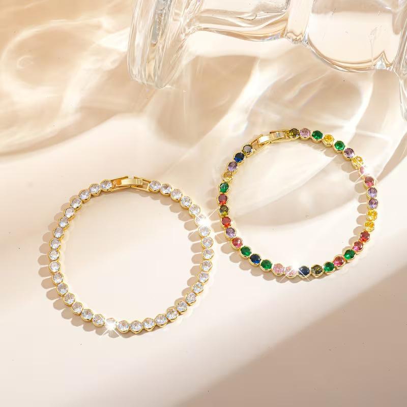 Light Luxury Dopamine Color Zircon Bracelet