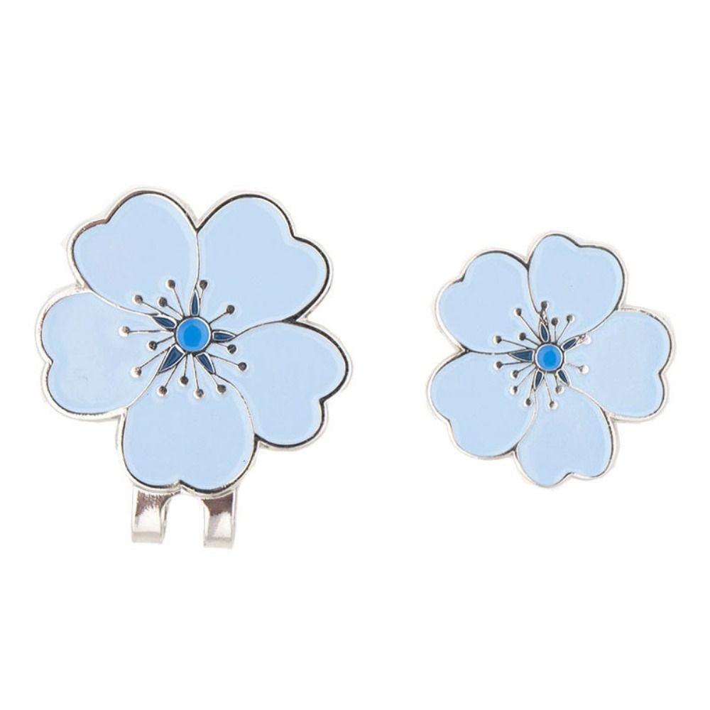 Flower Shaped Golf Cap Clip Magnetic Golf Hat Marker Outdoor Sports Golf Ball Mark  Jewelry Gift