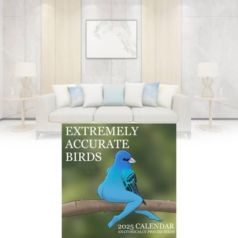 2025 Of Calendar Extremely Accurate Birds Stylish Simple Home Decoration Bedroom