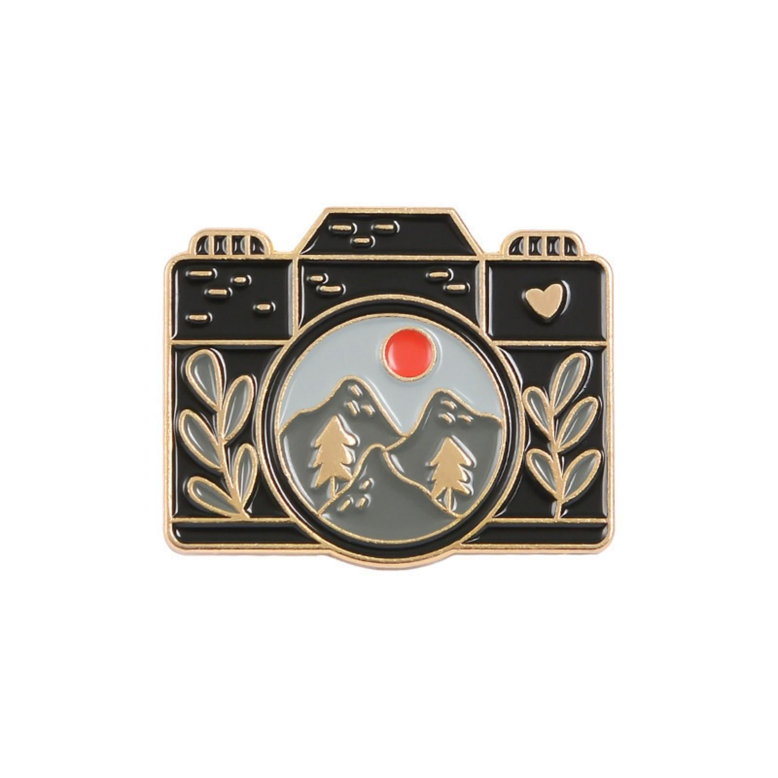 

Cartoon Creative Cute Alloy Brooch Bag Accessories One Size чорний