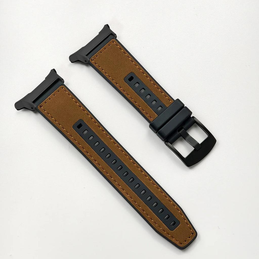 Leather Silicone Strap For Samsung Galaxy Watch 7 Ultra 47mm Sports Women Men Bracelet Band Loop For Samsung Watch 7 47mm Clasp