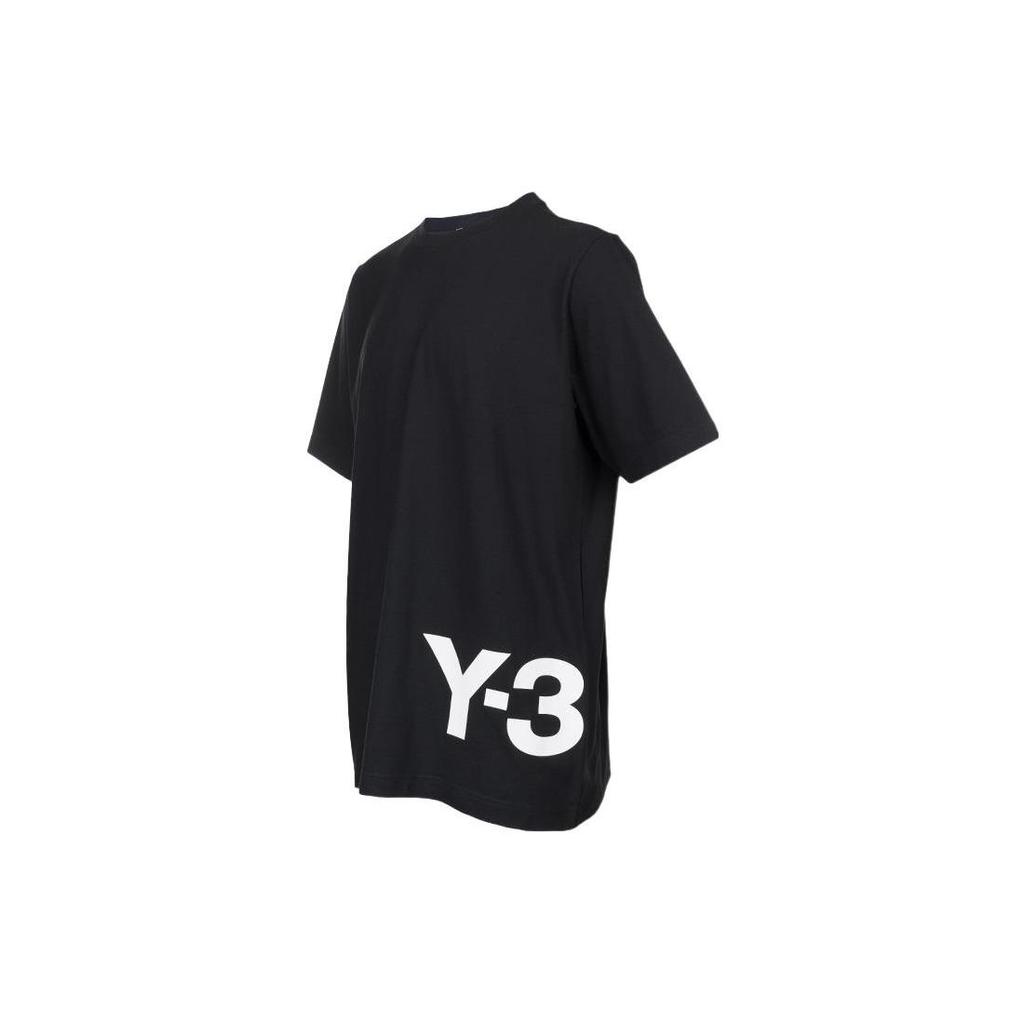 Y-3 T-Shirts Men's Black Crew Neck Moderate Straight Fit HG6093