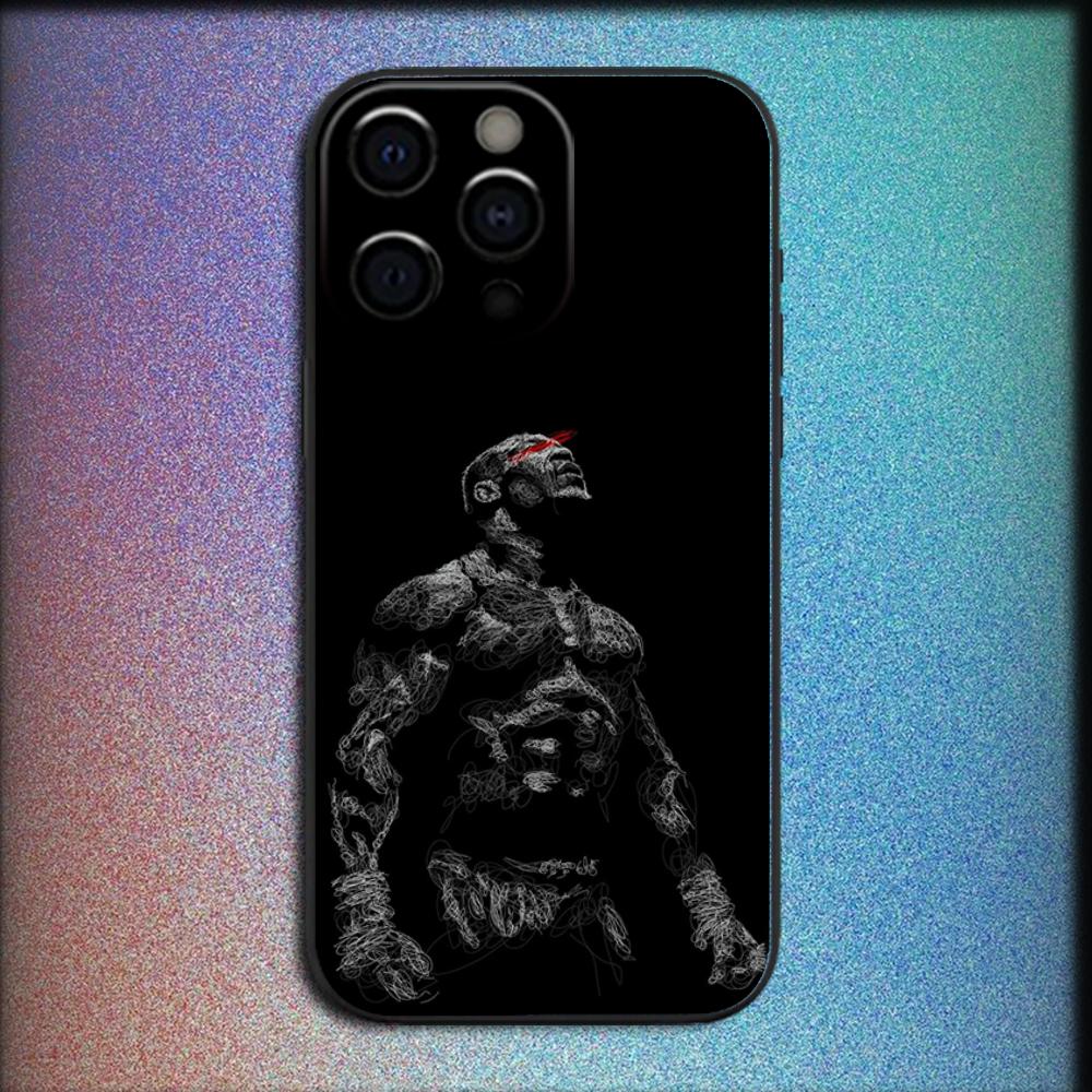 M-Mike Tyson Boxer Phone Case For iPhone 16,15,14,13,12,11,Pro,X,XS,Max,XR,Plus,Mini Soft Black Cover