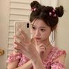 6Pcs/Set Peach Heart Mini Hairpins Cute Sweet Pink Bangs Clip For Girls Fashion Trendy Simple Headwear Korean Style Accessories